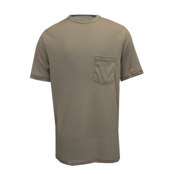 NSA FR Classic Cotton Short Sleeve Tee Shirt in khaki
